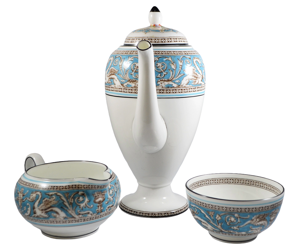 Wedgwood Florentine Turquoise Tea Coffee Service Pattern 2714