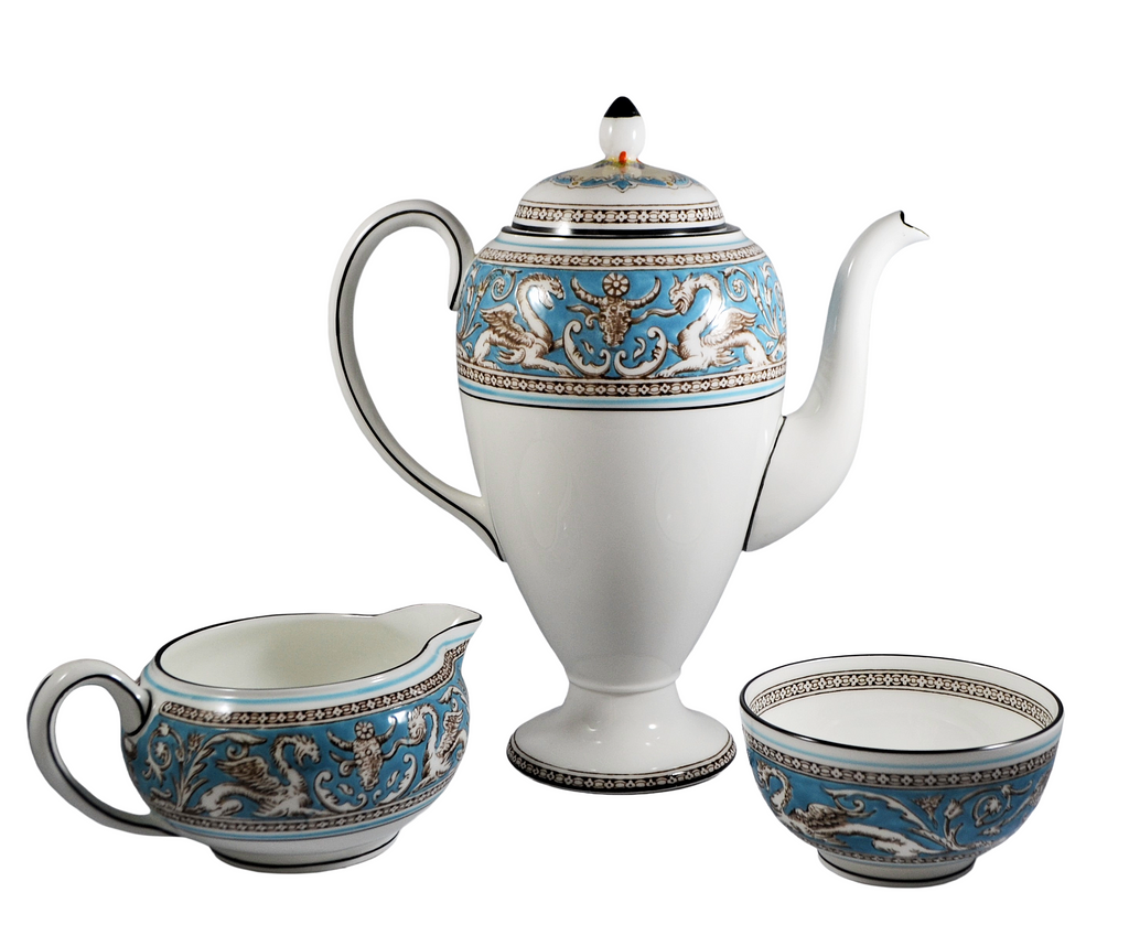 Wedgwood Florentine Turquoise Tea Coffee Service Pattern 2714