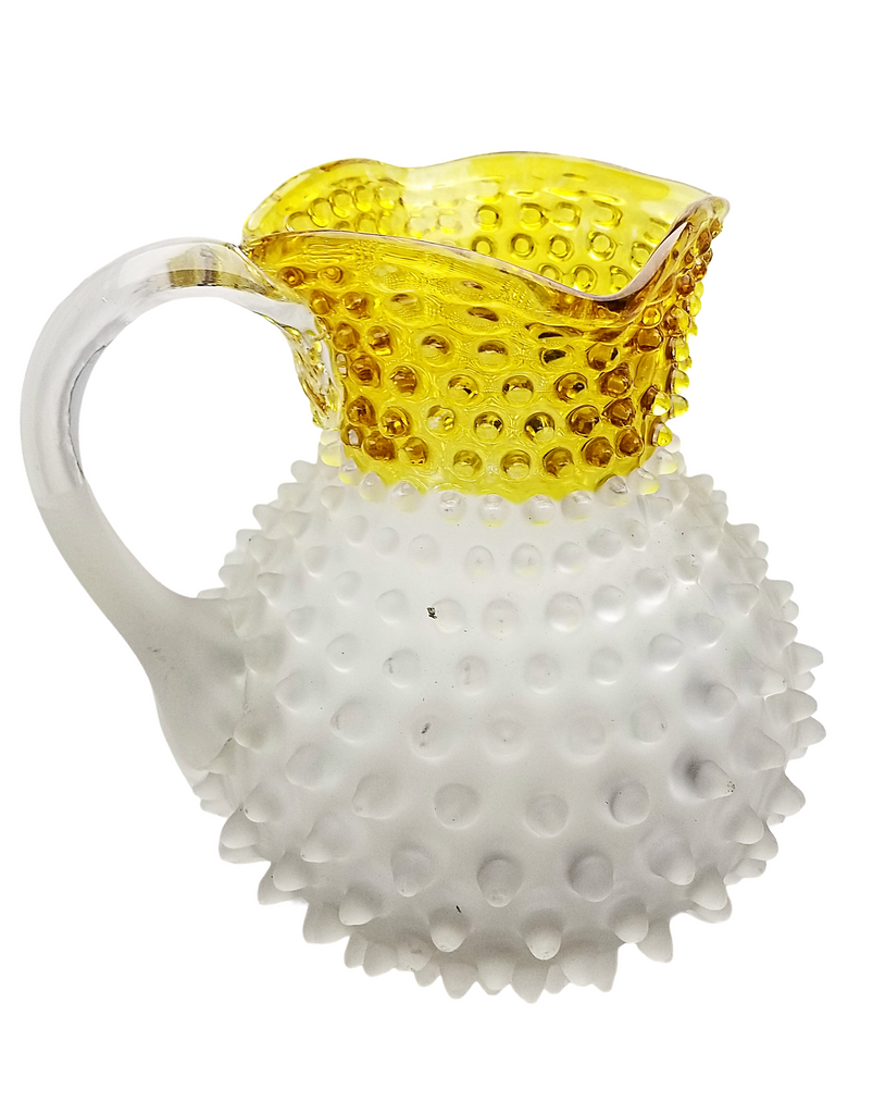 Hobbs EAPG Frances Dew Drop Hobnail Lemonade Pitcher Set