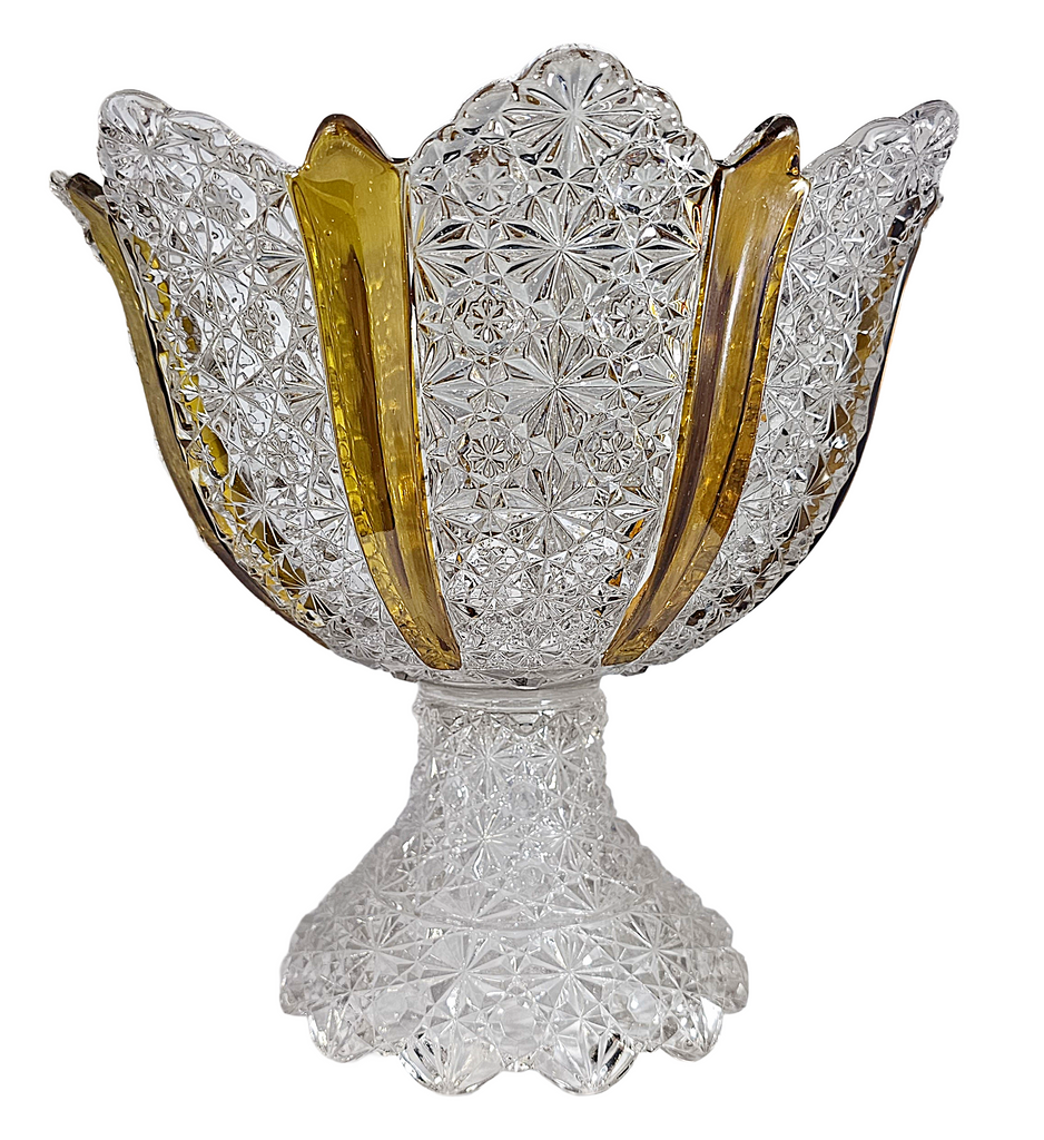 Antique EAPG Duncan & Sons Amberette Footed Bowl (Ellrose OMN)