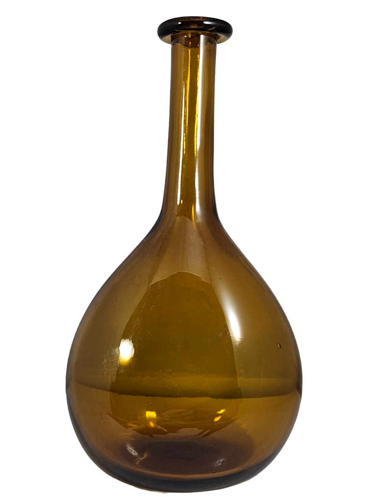 Mid Century MCM Blenko Williamsburg CW 12 Amber Glass Decanter Wine Bottle Vase