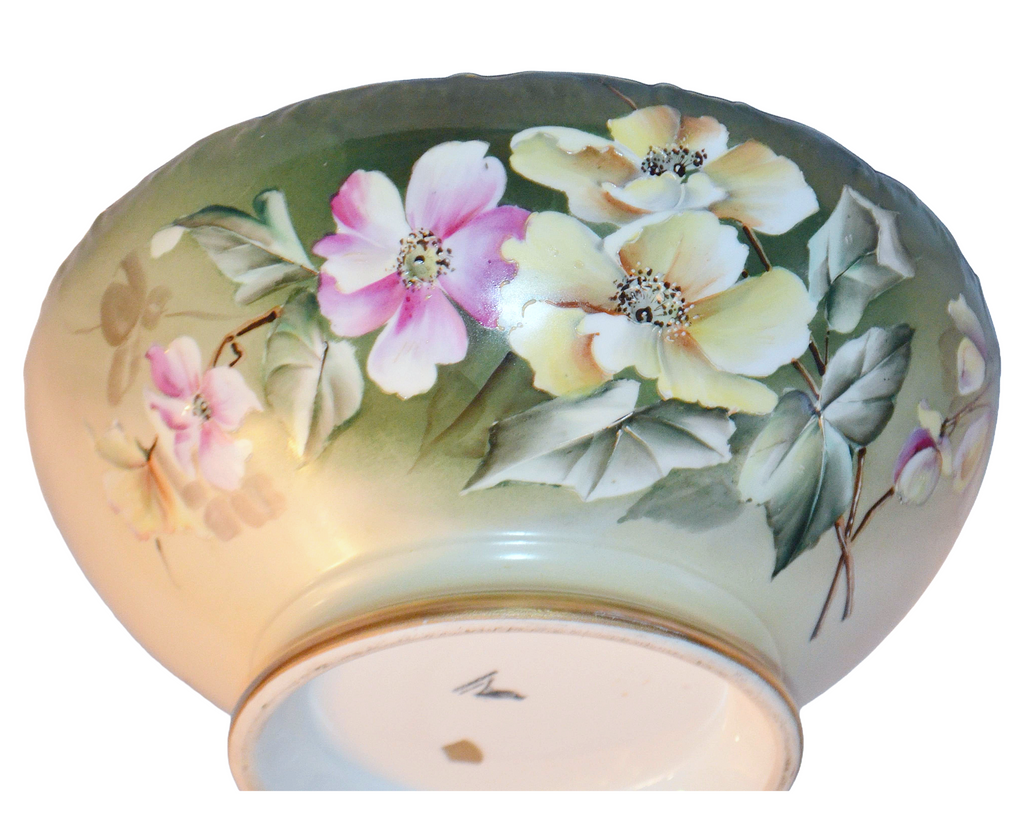 Limoges Punch Bowl Ravenwood Studios Sinclaire Hand Painted Primrose