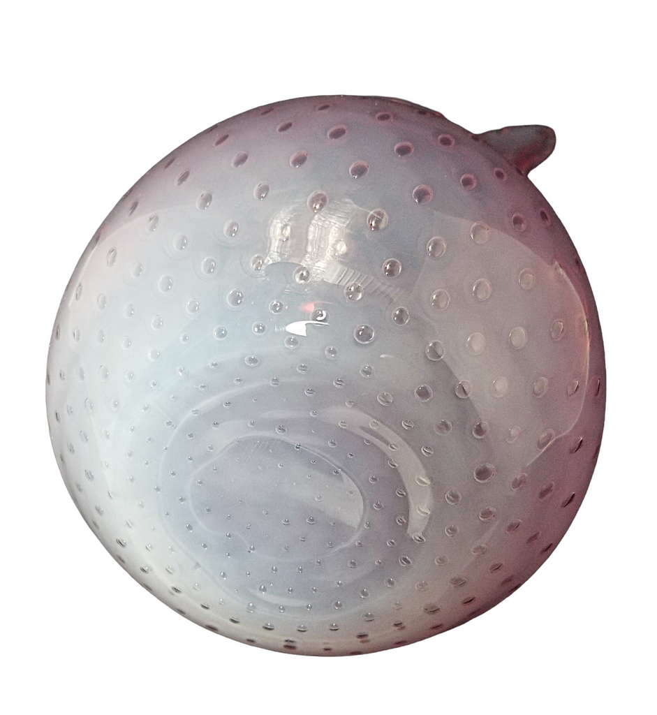 MCM Fratelli Toso Murano Opalescent Pink Bullicante Italian Art Glass Vase