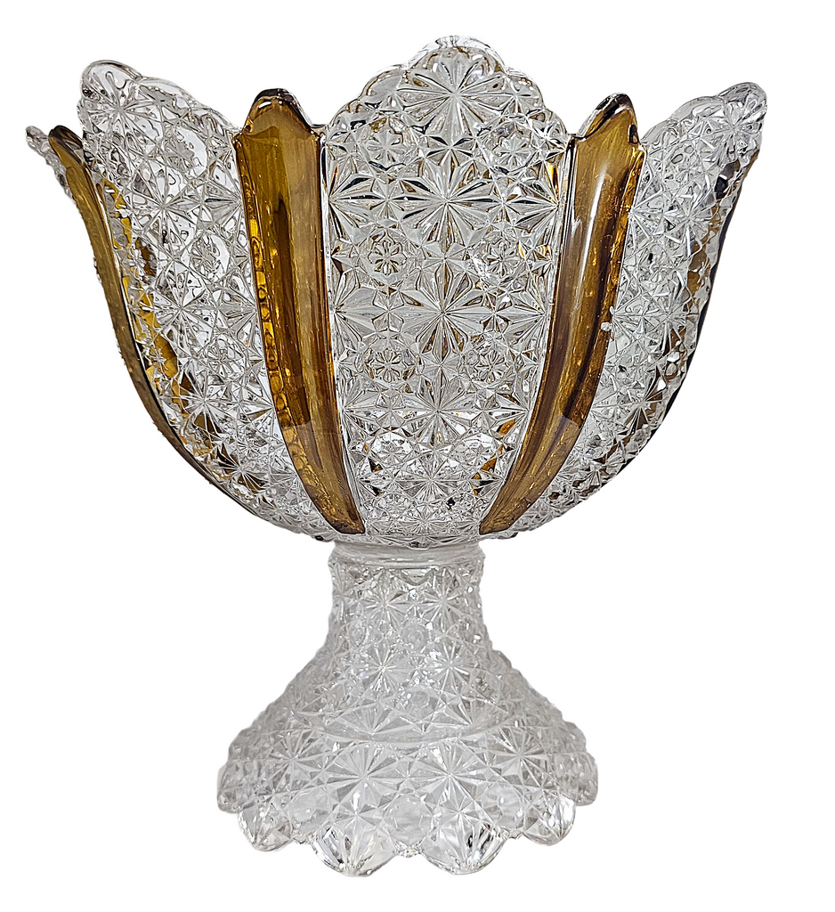 Antique EAPG Duncan & Sons Amberette Footed Bowl (Ellrose OMN)