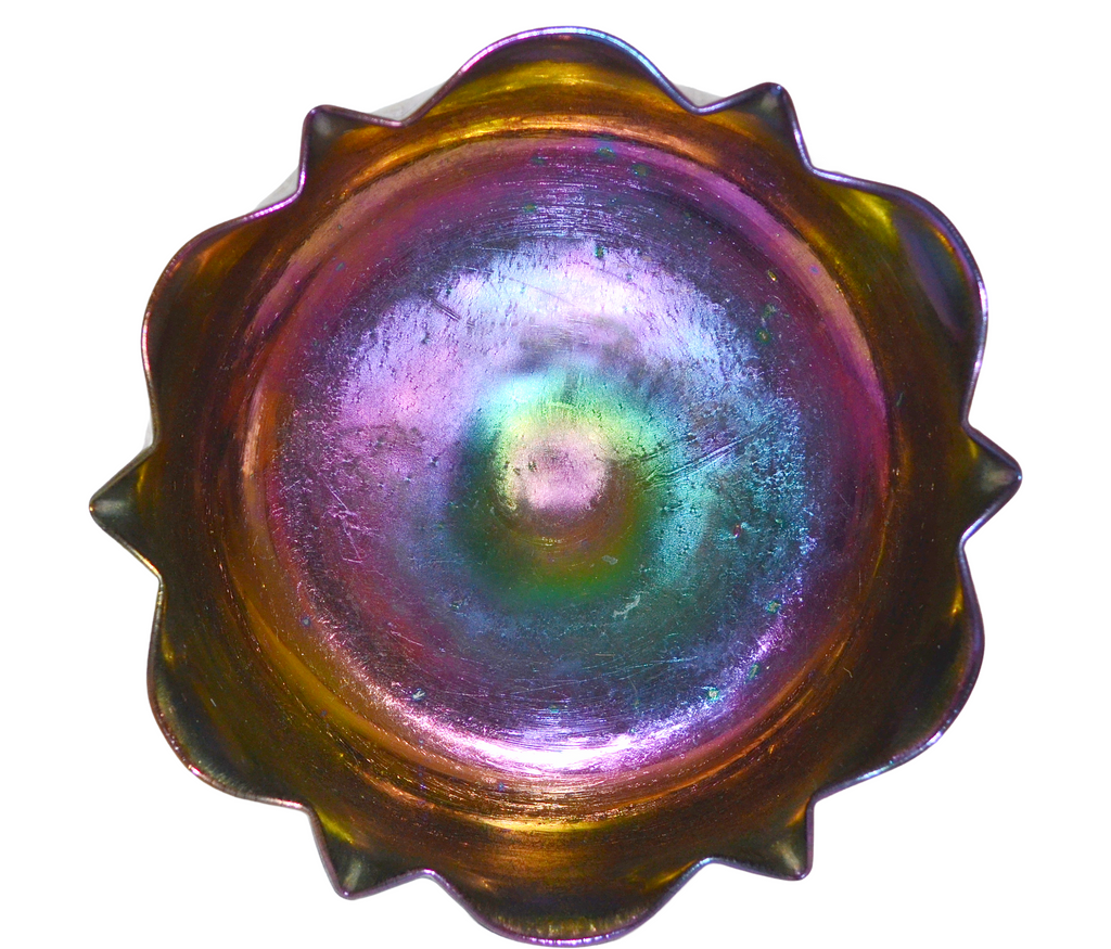 LOETZ Amethyst Papillon Bohemian Art Glass Bowl