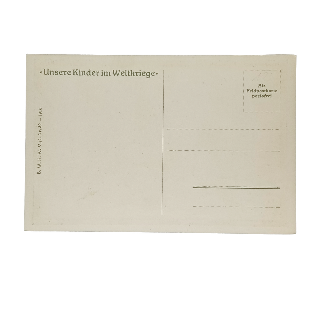 Vintage Artist Signed WWI Propaganda Marianne Hitschmann-Steinberger Children w/ Army Men Toys