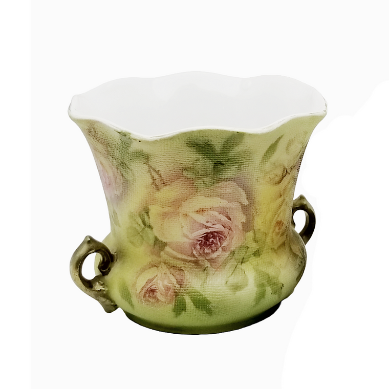 antique royal bayreuth miniature planter with roses