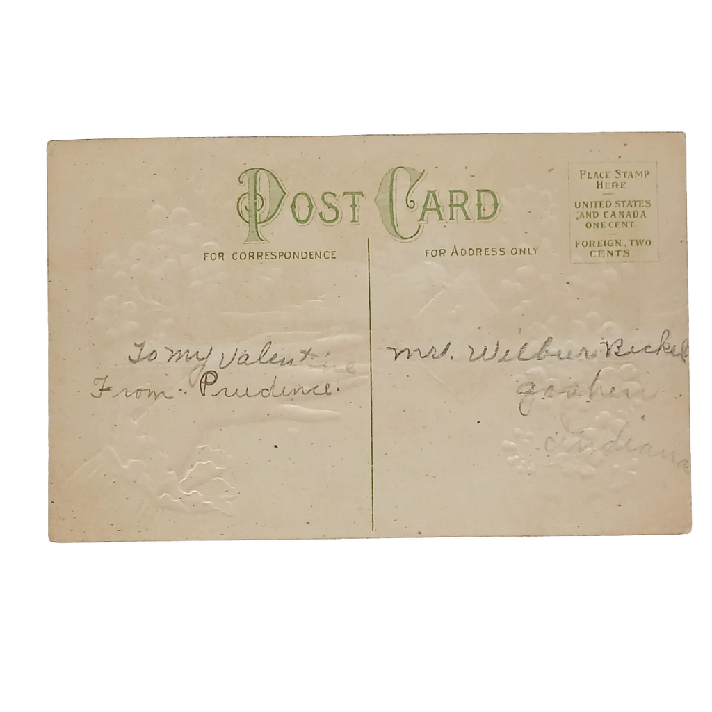 Valentine Postcard Edwardian Period Dove Hearts & Flowers with Woman's Hand Series 631