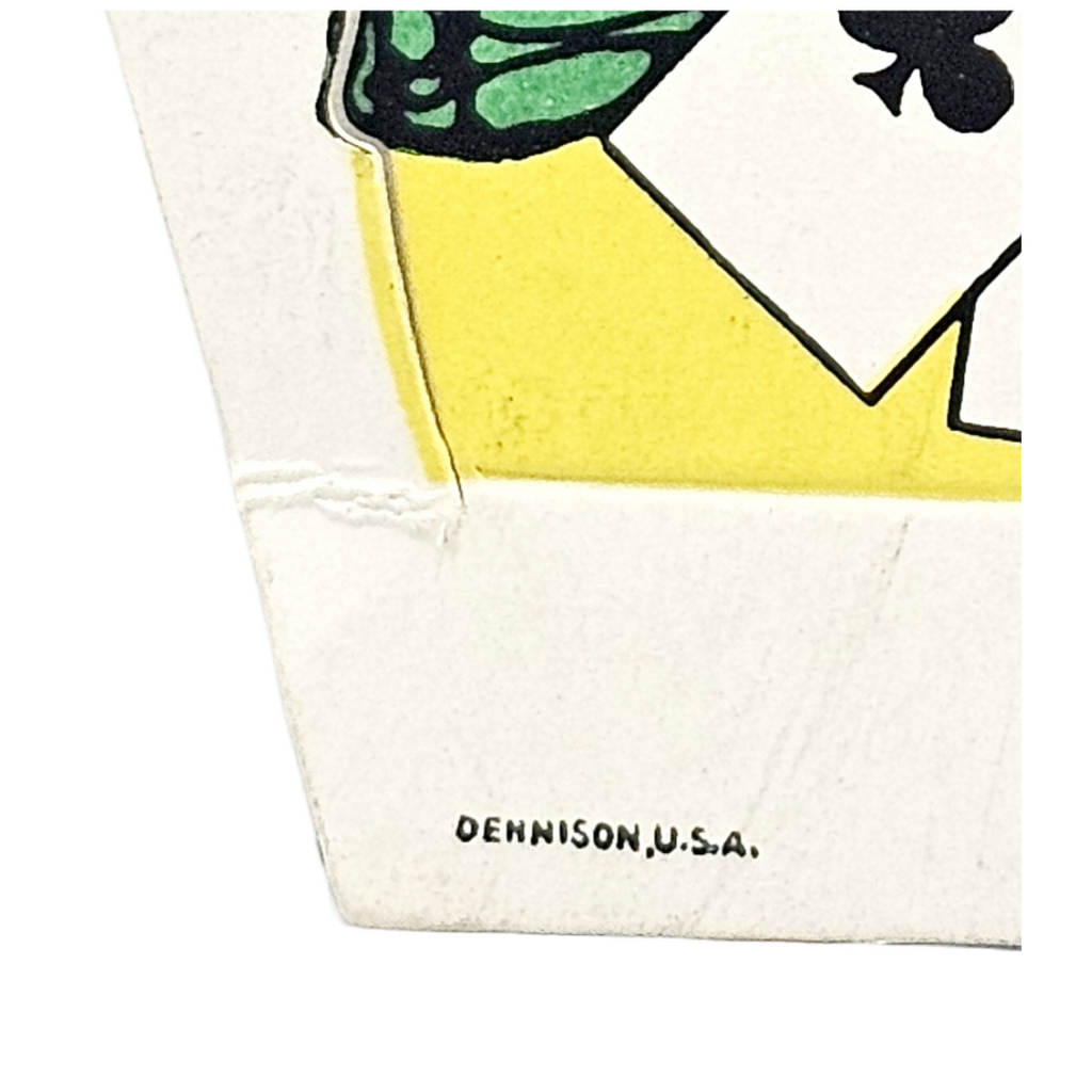 Rare 1920s Art Deco Vintage Dennison Halloween Die Cut Place Card – Fortune Telling Owl