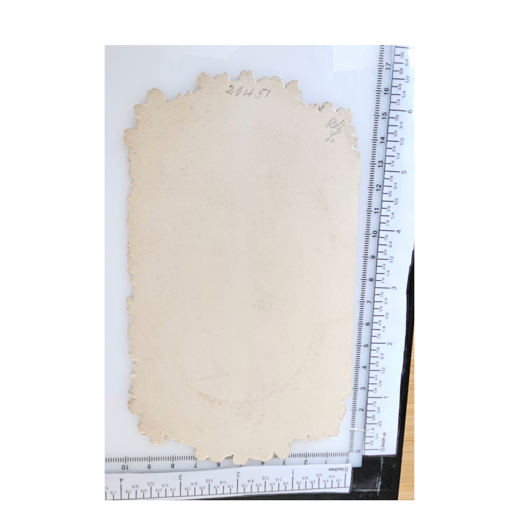 Antique German Heavy Die Cut Embossed Valentine's Card Bo Peep Girl  by Brundage