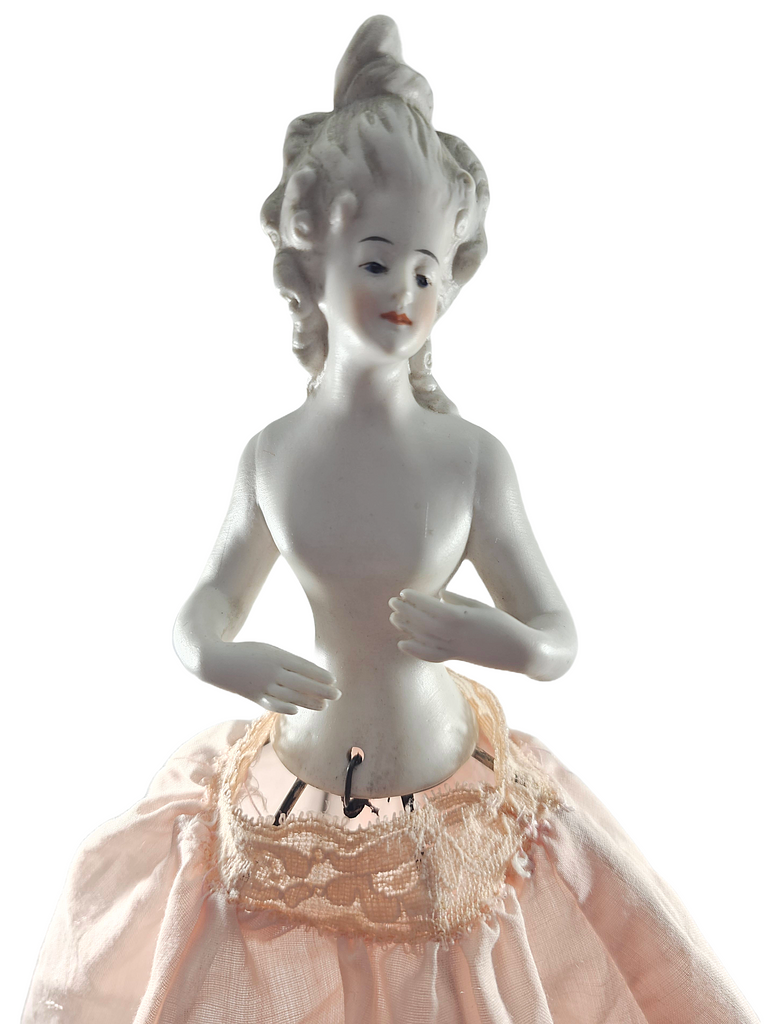 Karl Schneider German Porcelain Half Doll Marie Antoinette Figurine