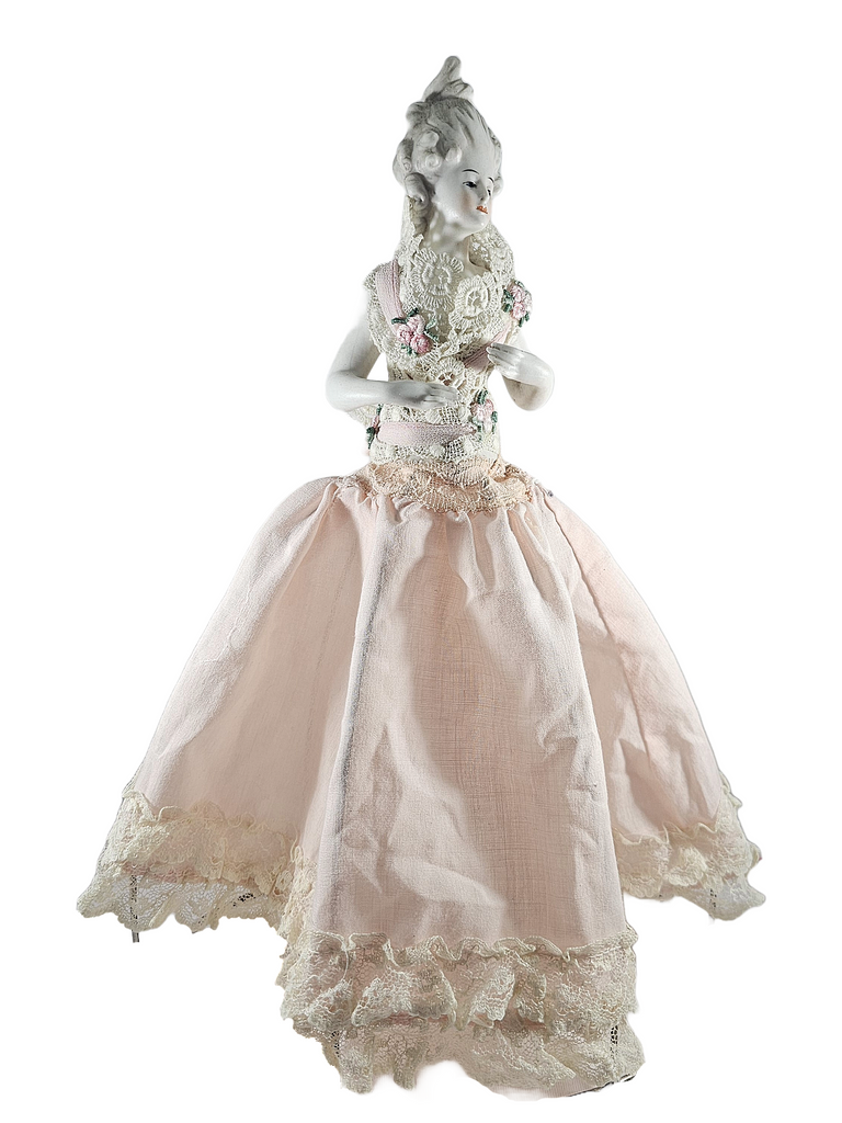 Karl Schneider German Porcelain Half Doll Marie Antoinette Figurine