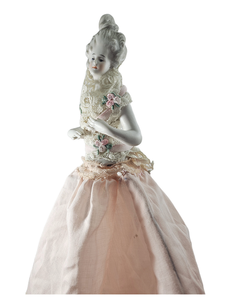 Karl Schneider German Porcelain Half Doll Marie Antoinette Figurine