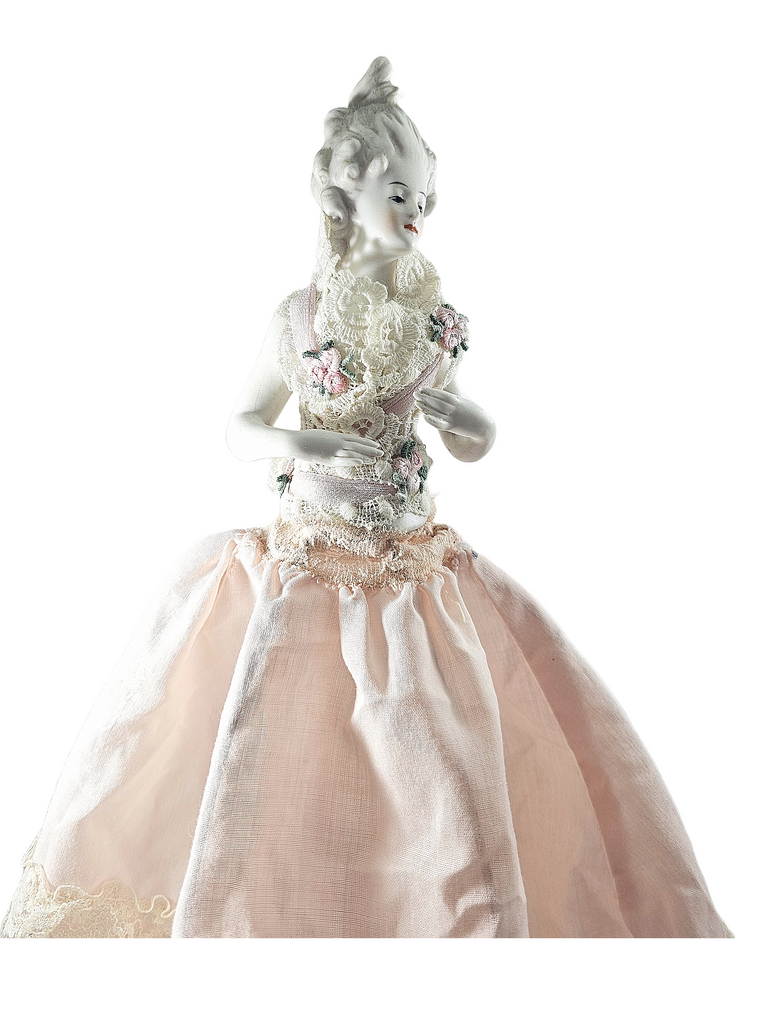 Karl Schneider German Porcelain Half Doll Marie Antoinette Figurine