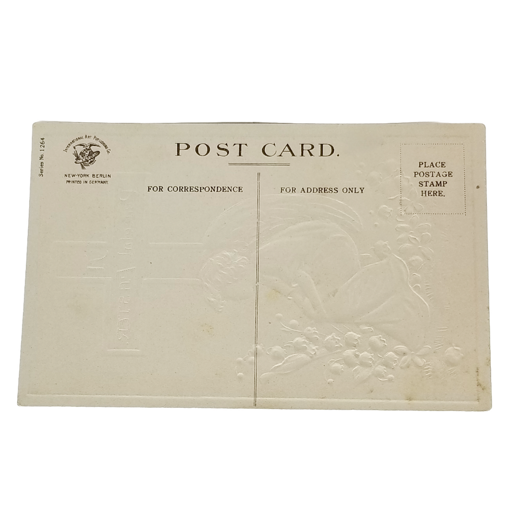 Easter Postcard Artist Clapsaddle Angel with Cross & Lily of Valleys Series 1264