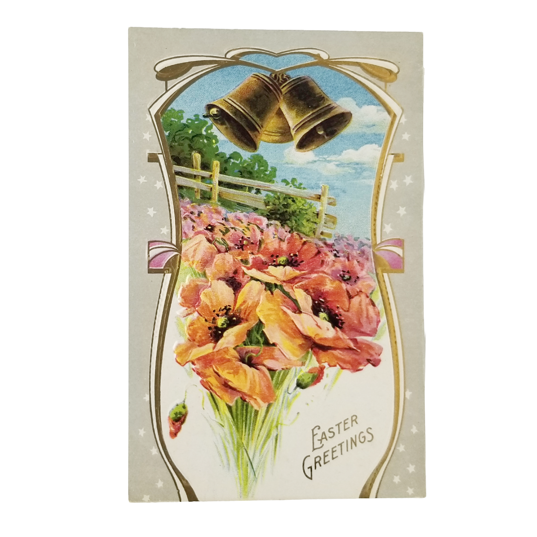 Easter Postcard Field of Poppies Series 107 M