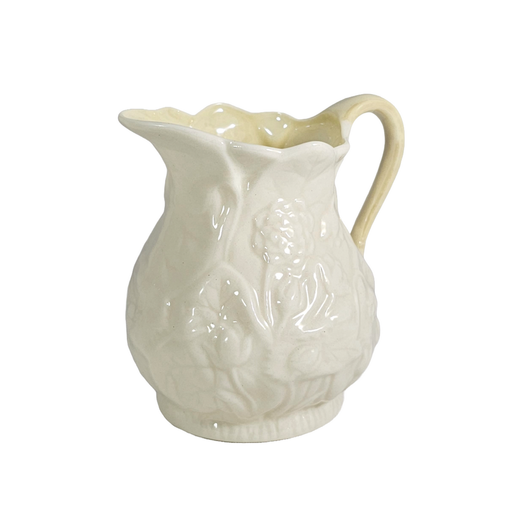 Belleek Irish Porcelain Lotus Pattern Creamer Pitcher