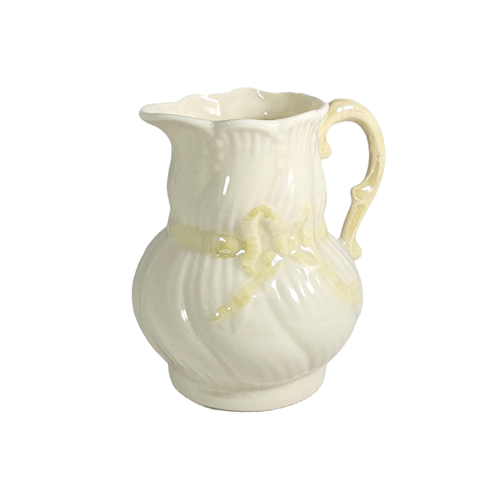 Belleek Irish Porcelain Ribbon Creamer Pitcher