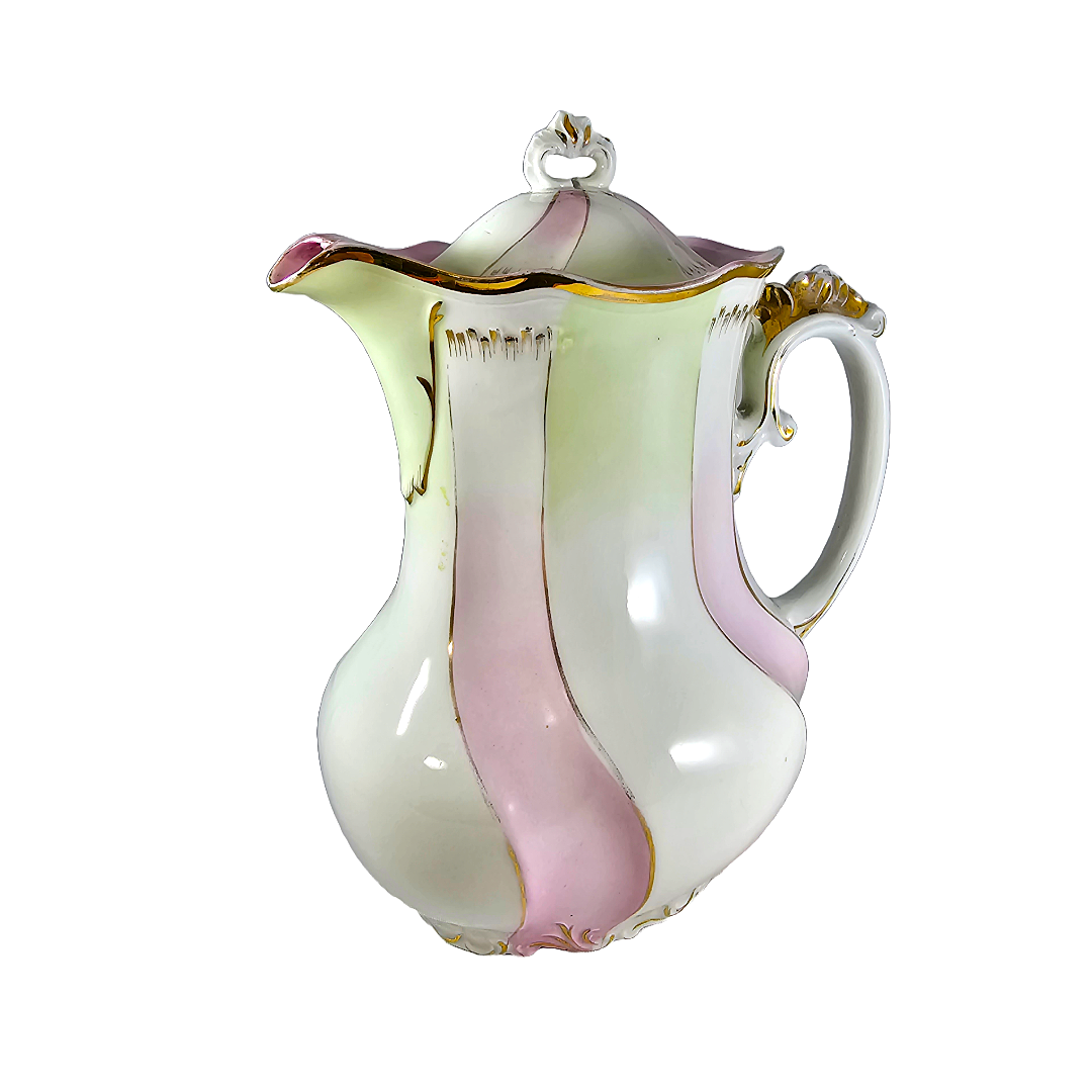 RS Prussia Porcelain Art Nouveau Chocolate Pot
