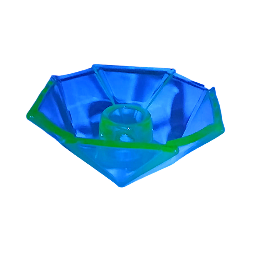 Fostoria Uranium Glass Green Candle Holder | No 2402 George Sakier | Art Deco Decor