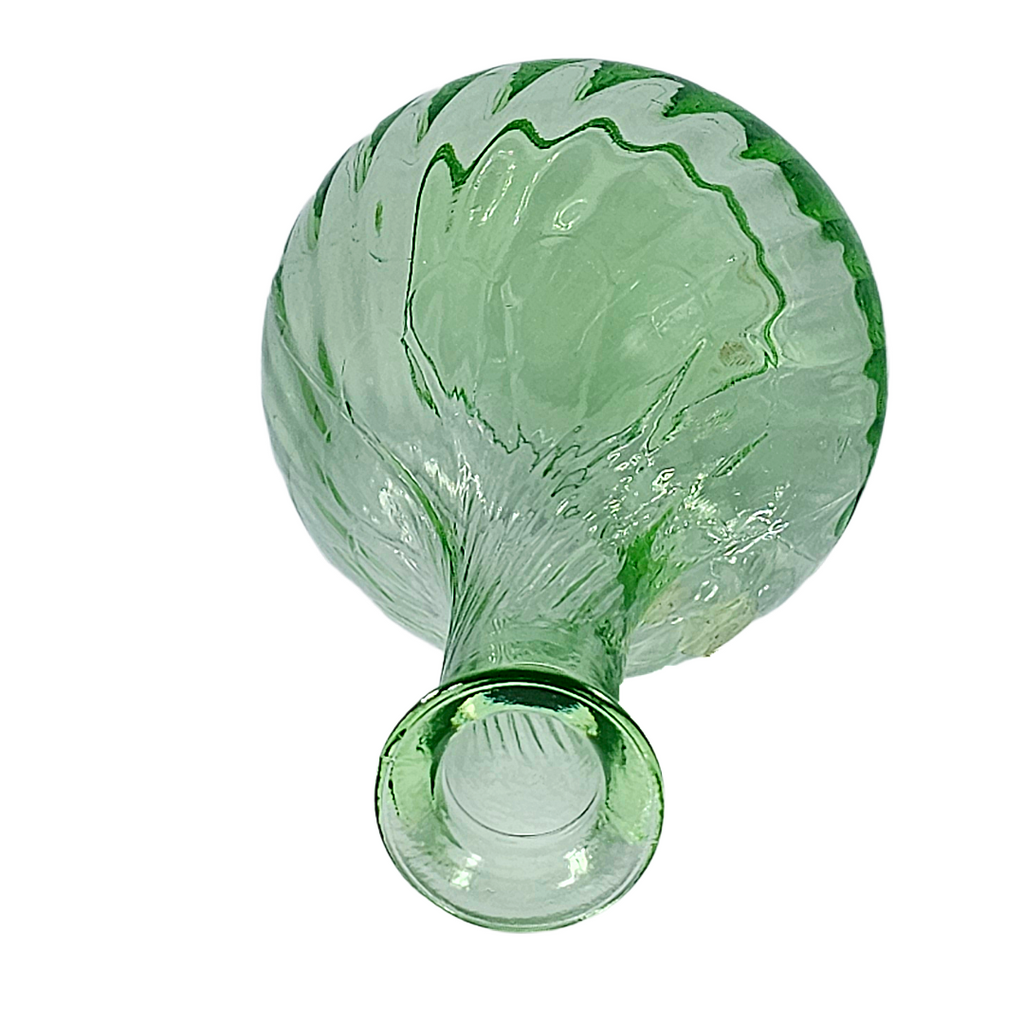 Vintage Hazel Atlas Green Glass Decanter | Depression Glass Bottle