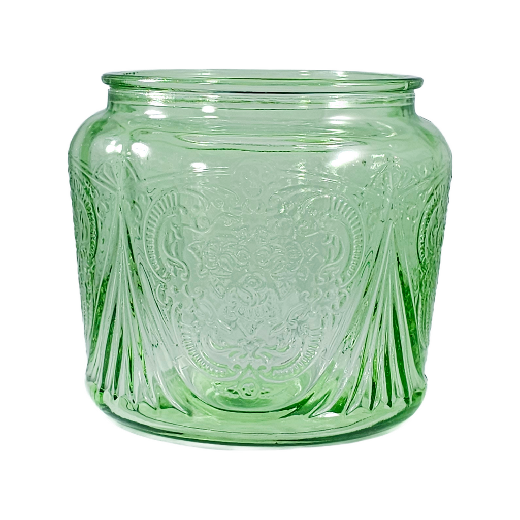 hazel atlas uranium green glass jar