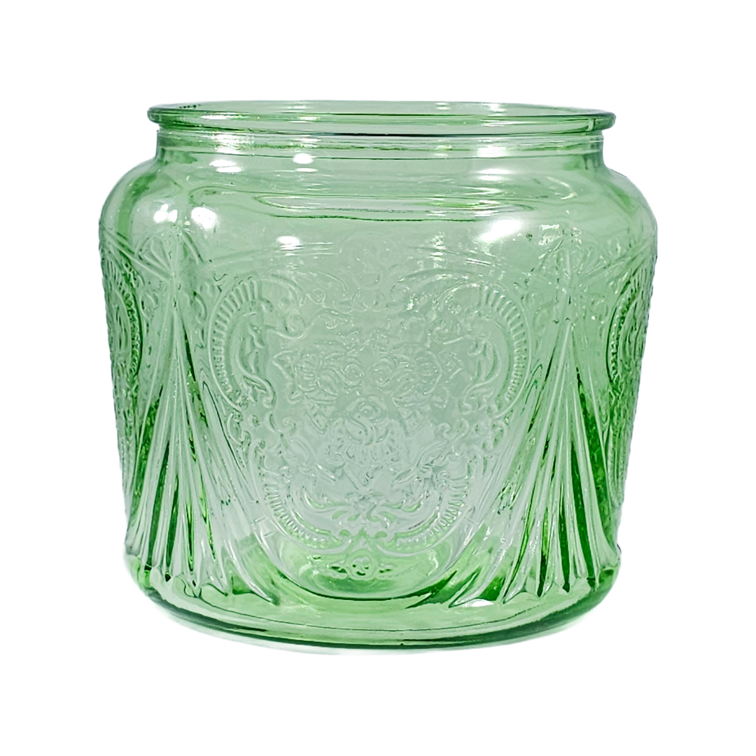 hazel atlas uranium green glass jar
