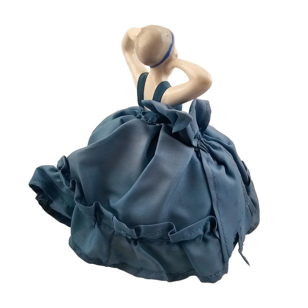 Art Deco German Porcelain Bisque Half Doll Pin Cushion Flapper Legs