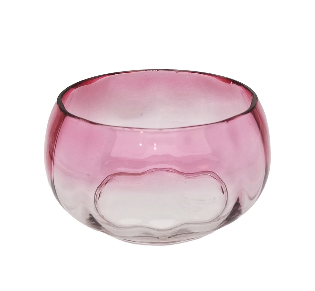 Hobbs Victorian Cranberry Rubina Finger Bowl Circa 1880 EAPG Period Glass