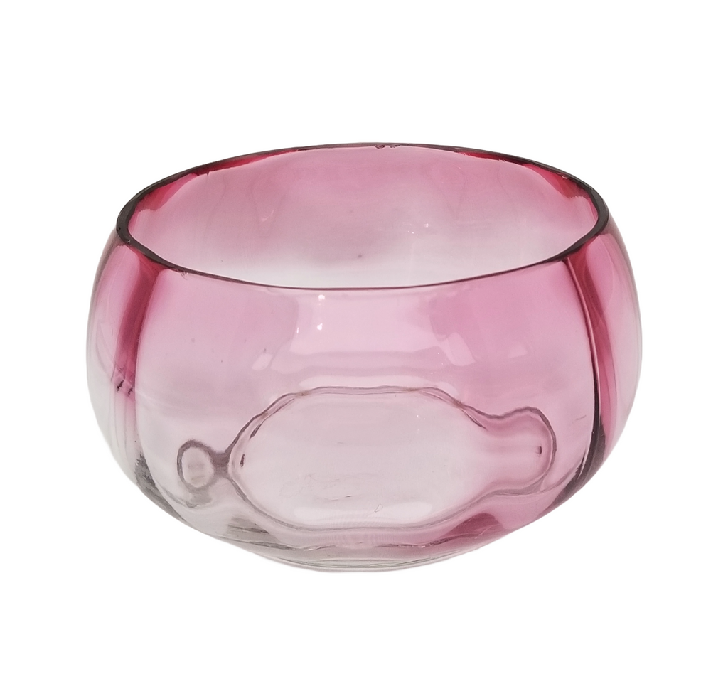 Hobbs Victorian Cranberry Rubina Finger Bowl Circa 1880 EAPG Period Glass