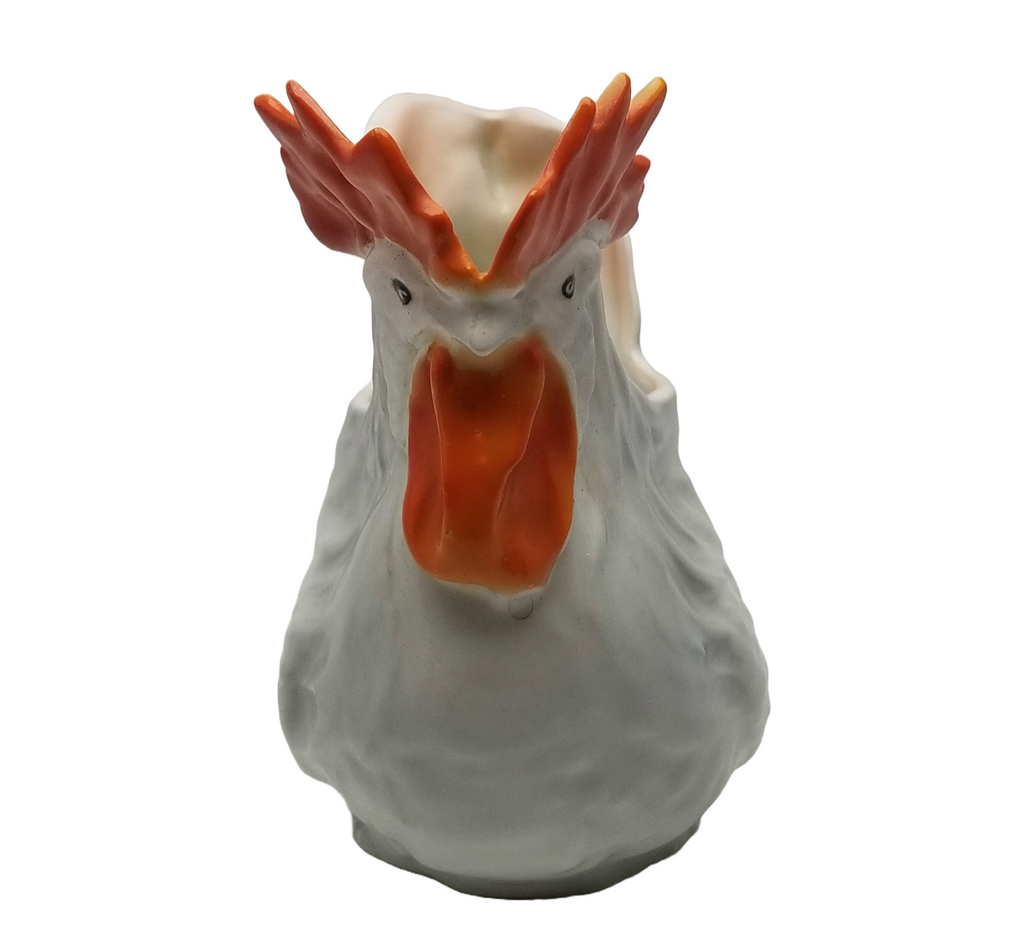 Figural White Rooster Royal Bayreuth Creamer Pitcher