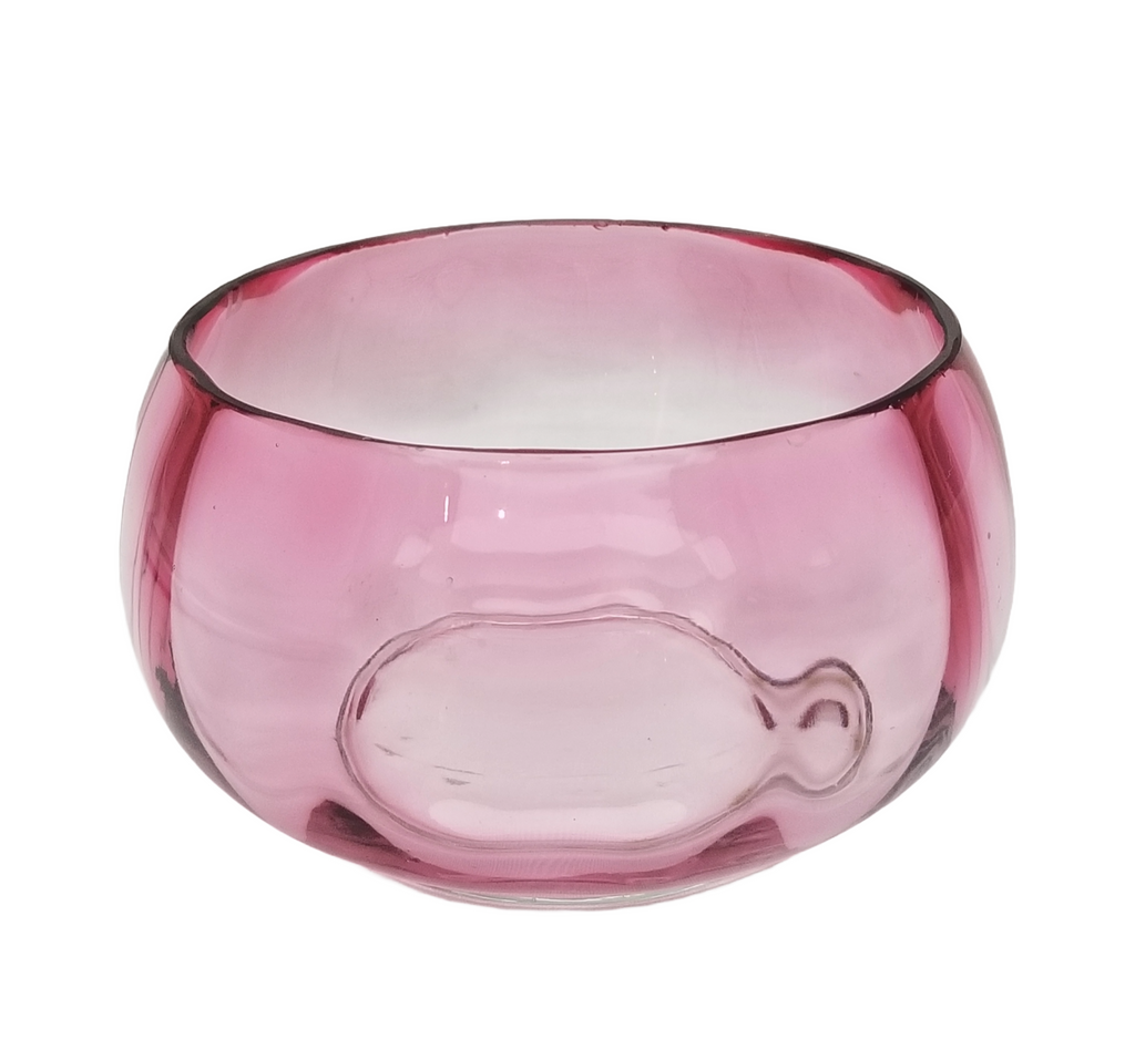 Hobbs Victorian Cranberry Rubina Finger Bowl Circa 1880 EAPG Period Glass