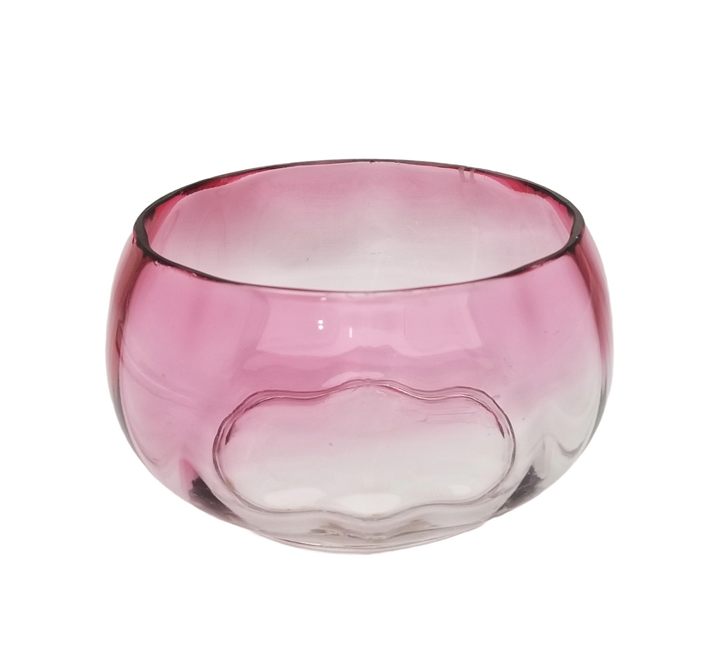 Hobbs Victorian Cranberry Rubina Finger Bowl Circa 1880 EAPG Period Glass