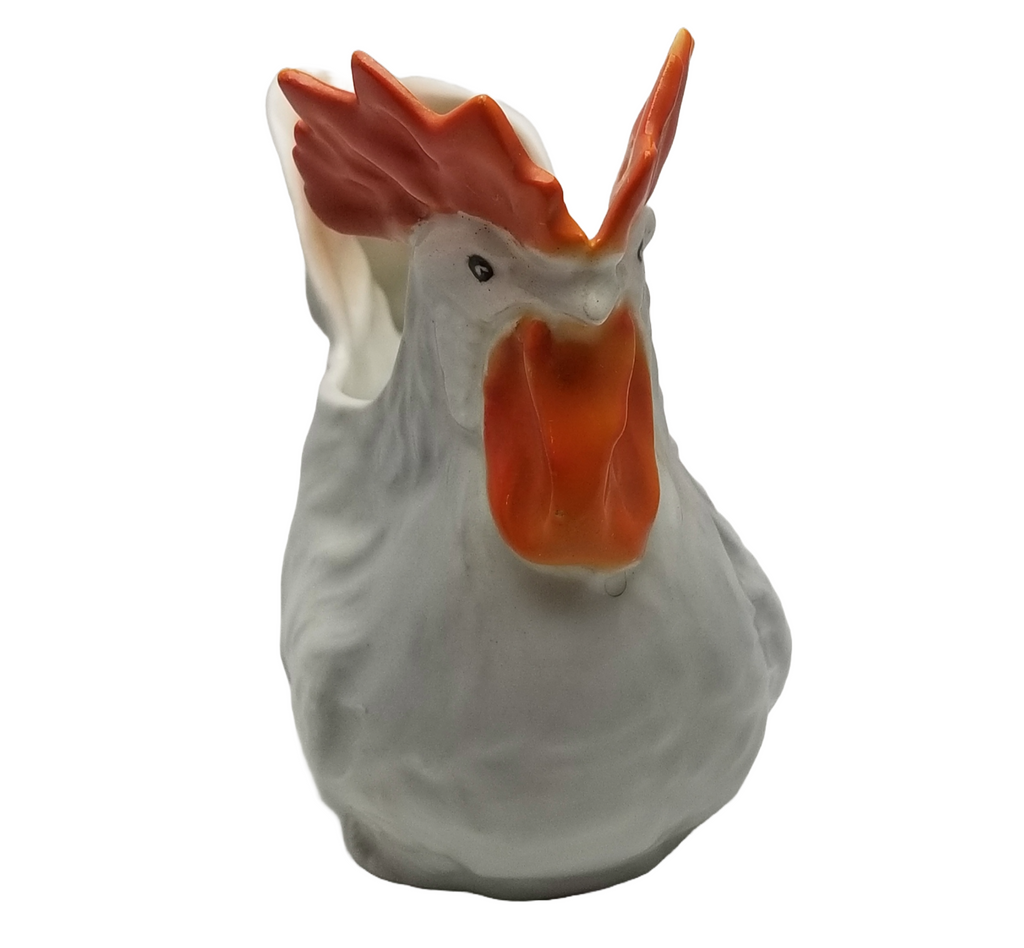 Figural White Rooster Royal Bayreuth Creamer Pitcher