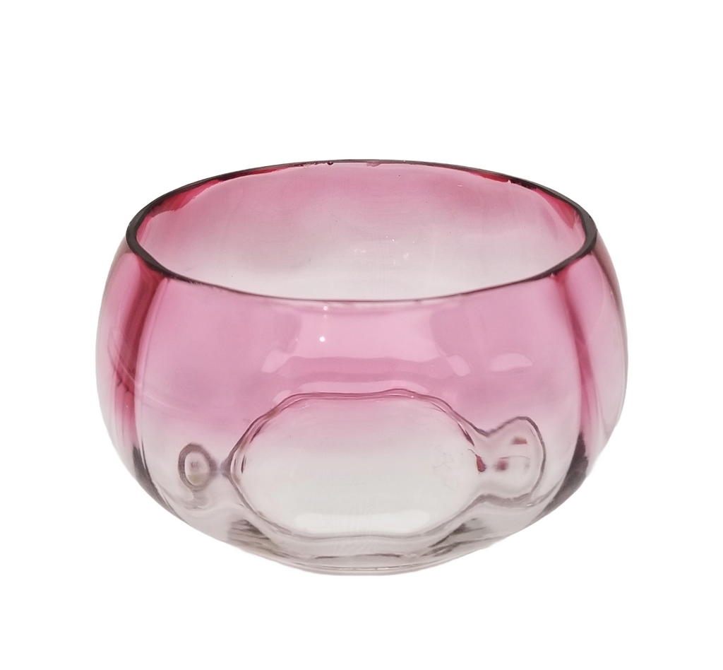 Hobbs Victorian Cranberry Rubina Finger Bowl Circa 1880 EAPG Period Glass