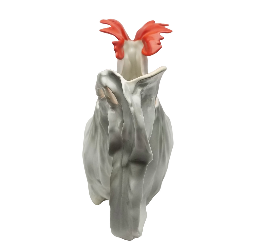 Royal Bayreuth Figural White & Grey Rooster Milk Pitcher