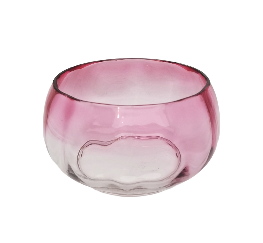 Hobbs Victorian Cranberry Rubina Finger Bowl Circa 1880 EAPG Period Glass