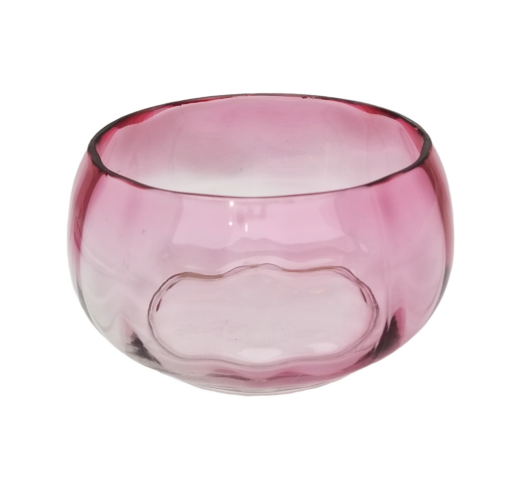 Hobbs Victorian Cranberry Rubina Finger Bowl Circa 1880 EAPG Period Glass