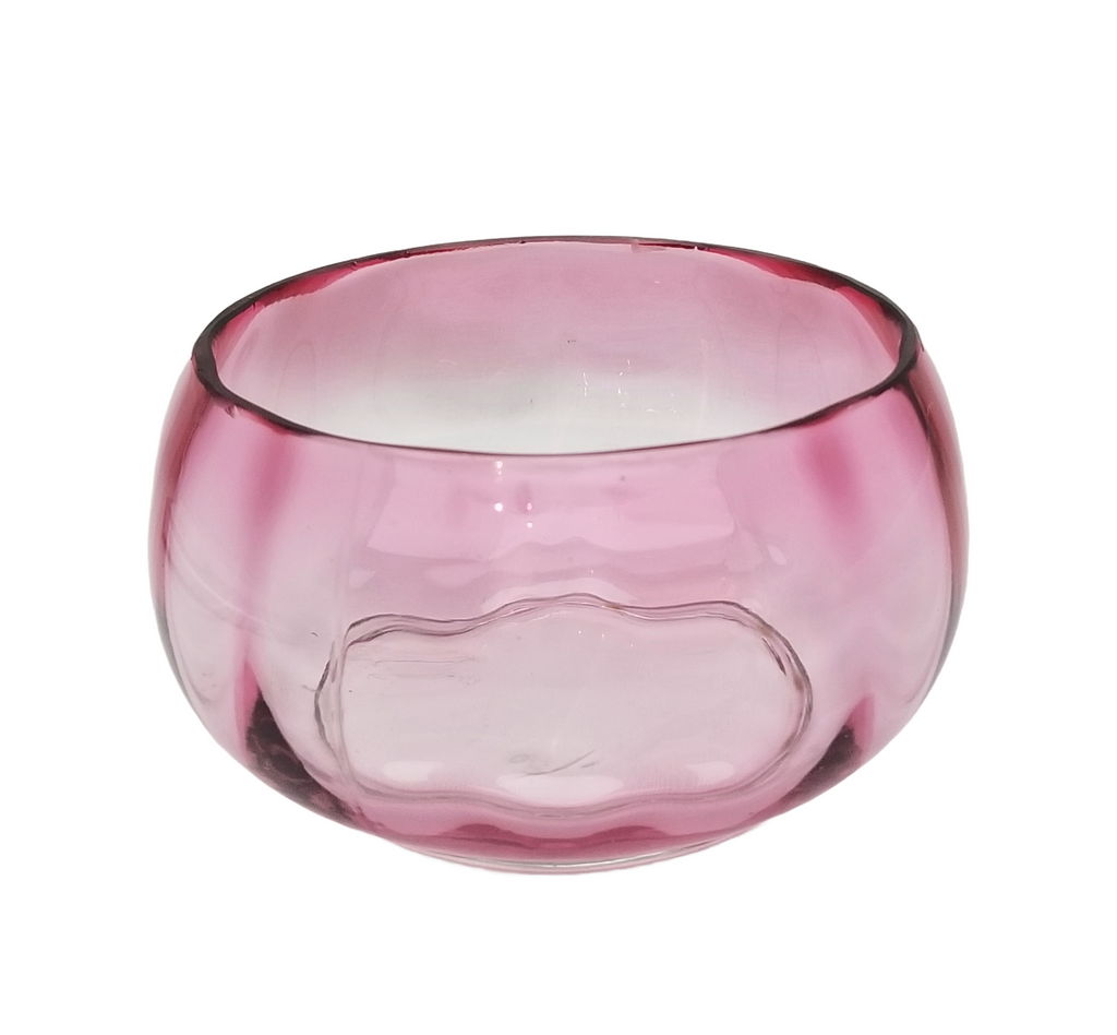 Hobbs Victorian Cranberry Rubina Finger Bowl Circa 1880 EAPG Period Glass