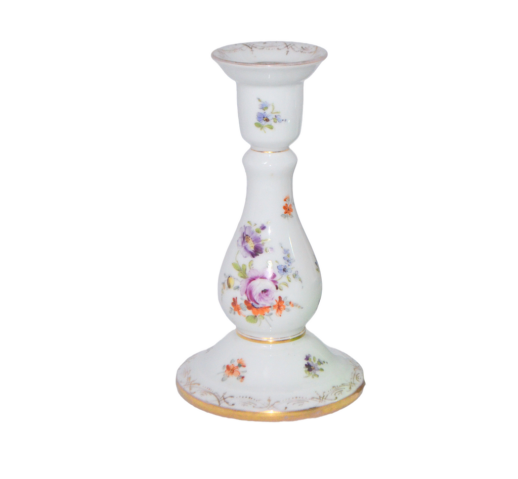 Dresden Hand Painted German Porcelain Candlestick Richard Klemm