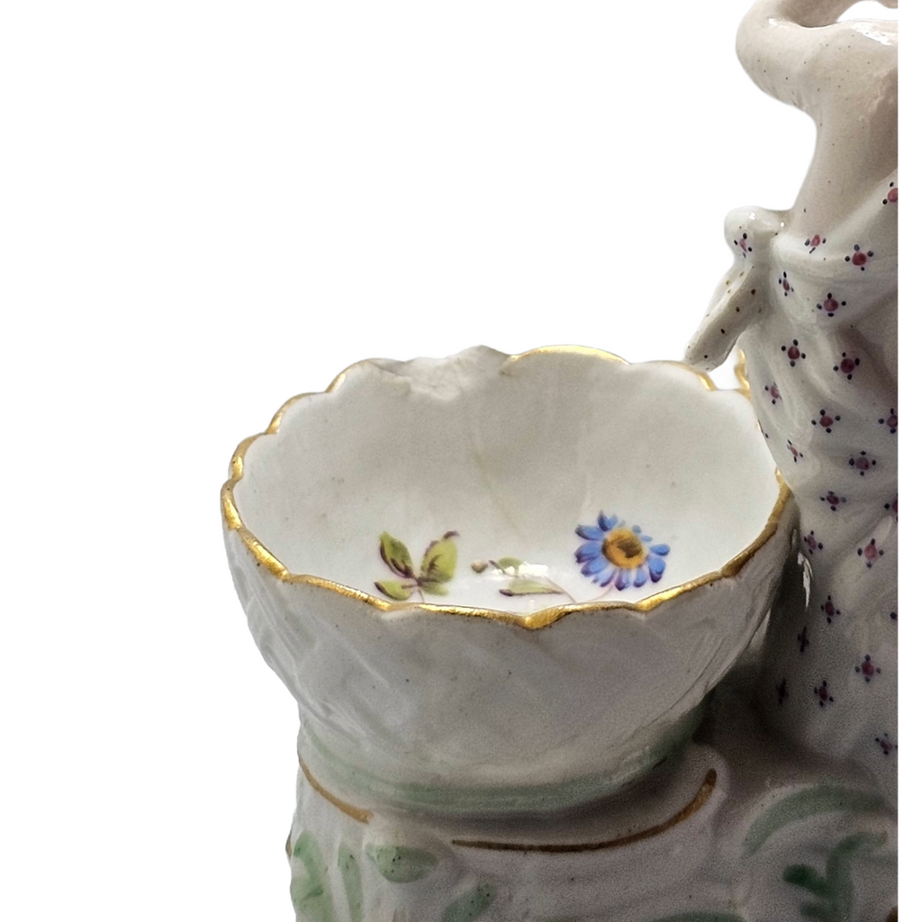 Marcolini Period Antique Antique KPM Berlin Porcelain Figural Double Salt Cellar
