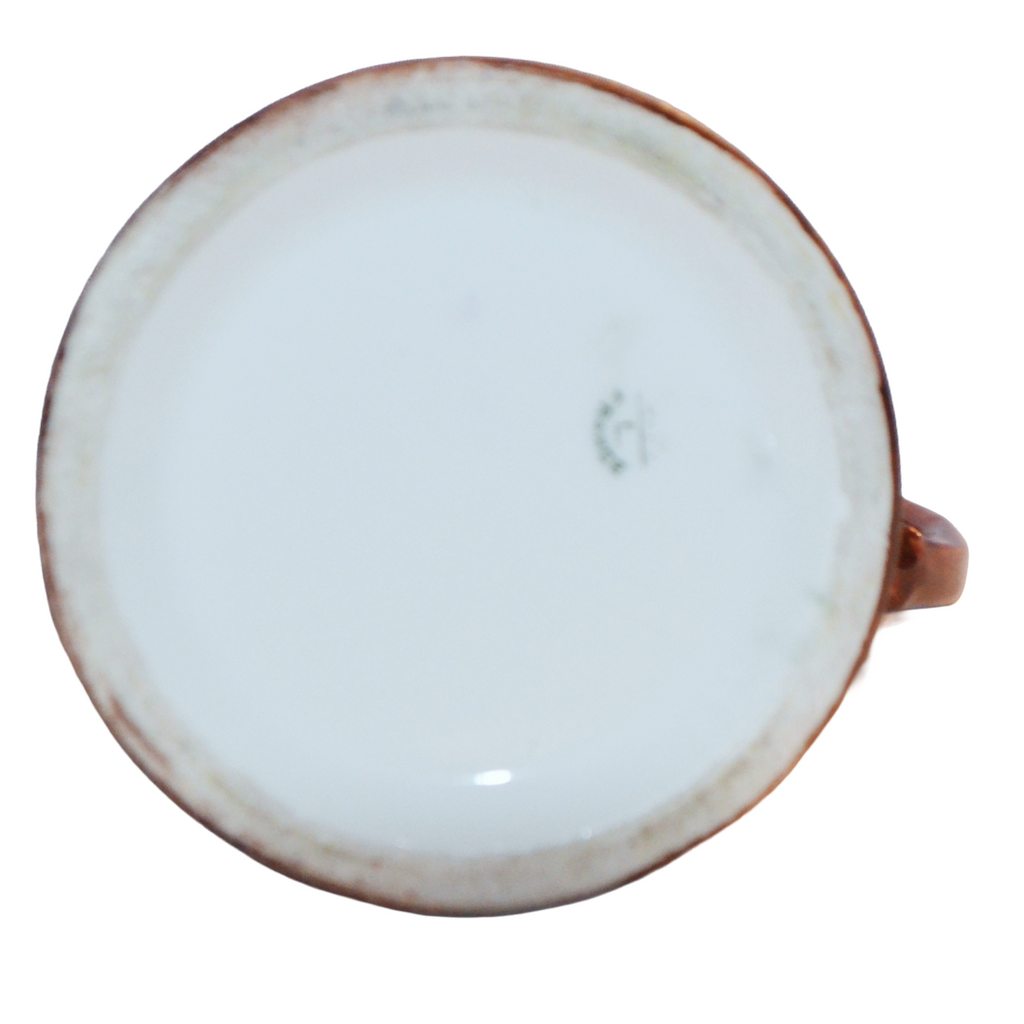 Antique Limoges Porcelain Tankard Mug | Jean Pouyat Hand Painted Plums