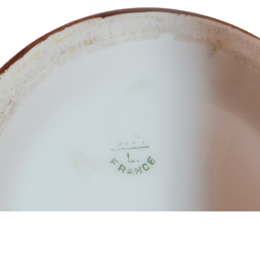 Antique Limoges Porcelain Tankard Mug | Jean Pouyat Hand Painted Plums