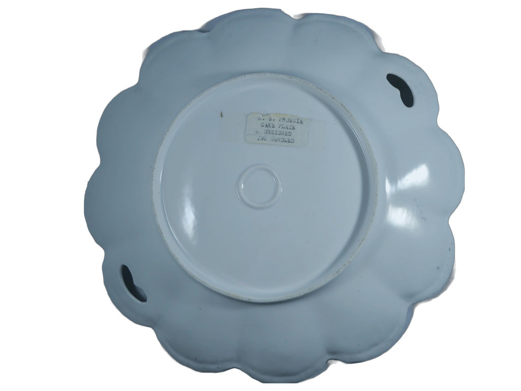 RS Prussia Porcelain Cake Plate & Six Bowls Mold 182 FD48 Realistic Dogwood
