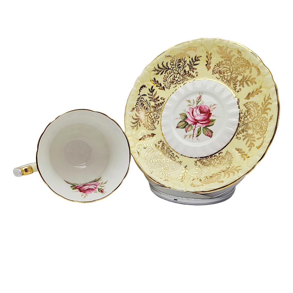 Vintage Paragon Porcelain Cup & Saucer | English Bone China Rose Teacup Set