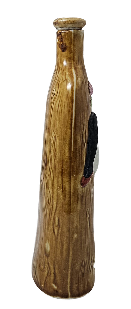 Schafer Vater German Porcelain Flask Risqué Woman in Champagne Glass