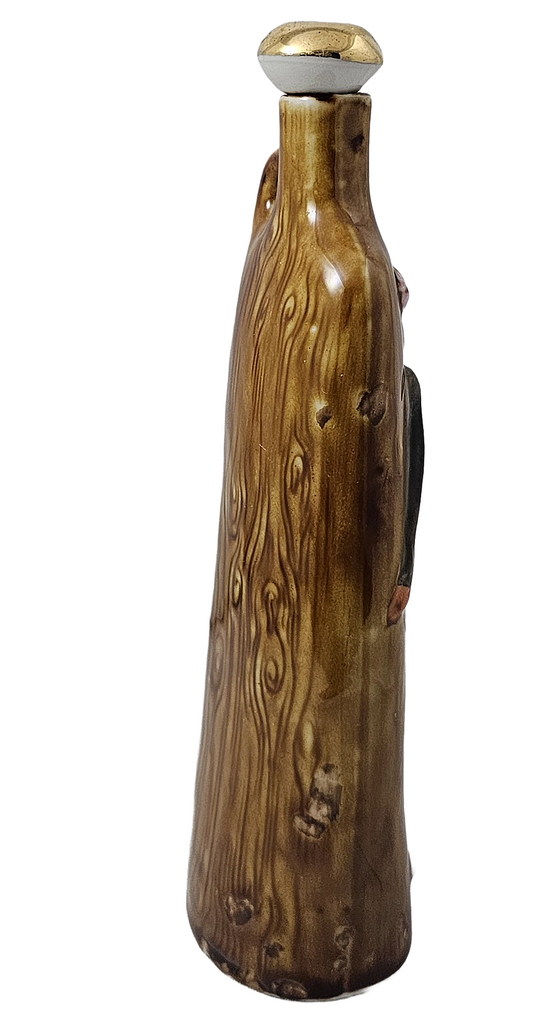 Schafer Vater German Porcelain Flask Risqué Woman in Champagne Glass