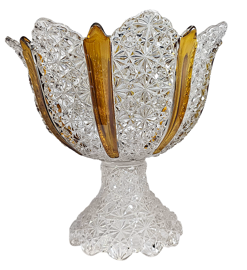 Antique EAPG Duncan & Sons Amberette Footed Bowl (Ellrose OMN)