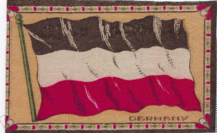 Copy of Antique Advertising Trade Card Felt Cloth Tobacco Cigar Flag of Germany