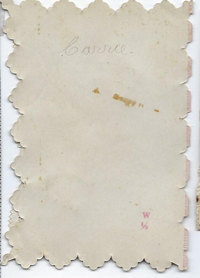 Antique Paper Lace Embossed Die Cut Card 1800s Valentine Card by George Whitney